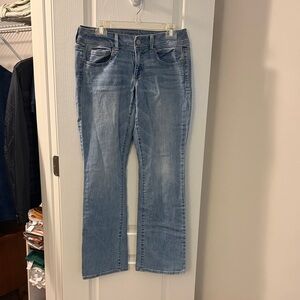 American Eagle Outfitters Light Blue Kick Boot Stretch Jeans